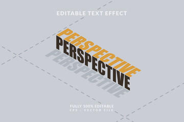Editable text effect isometric perspective