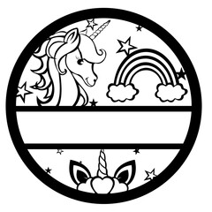 unicorn Name Signs svg, unicorn name frame svg, CNC Ready, welcome sign svg, porch sign svg, farmhouse sign svg, welcome home svg,