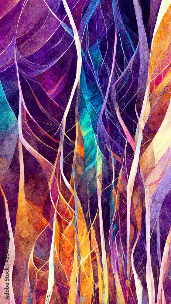 Poster textured multi colorful purple abstract color spectrum lines illustration generative ai content by m