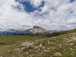 Croda Rossa d'Ampezzo in a cloudy day