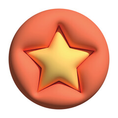 3d yellow stars. Realistic 3d design of the object.