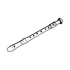 Black and white sketch of a traditional musical instrument with a transparent background