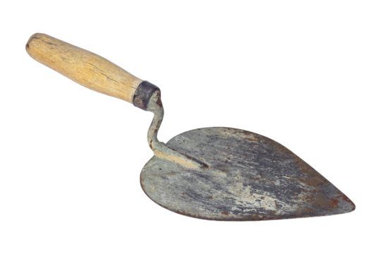 construction trowel, cement   trowel isolated from background