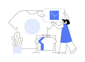 Sustainable fashion abstract concept vector illustration.