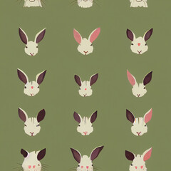 Fototapeta premium seamless background with rabbits - Floya FYN085