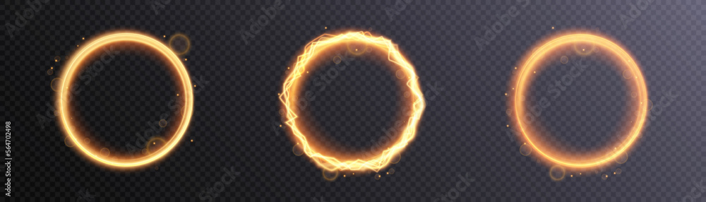 Poster bright ball lightning a strong electric charge of energy in one ring. element for web design with em