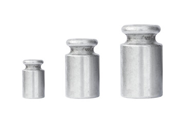 weights for calibrating scales, measuring weights isolated from the background
