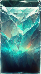 Tech triangle clear crystal background illustration Generative AI Content by Midjourney