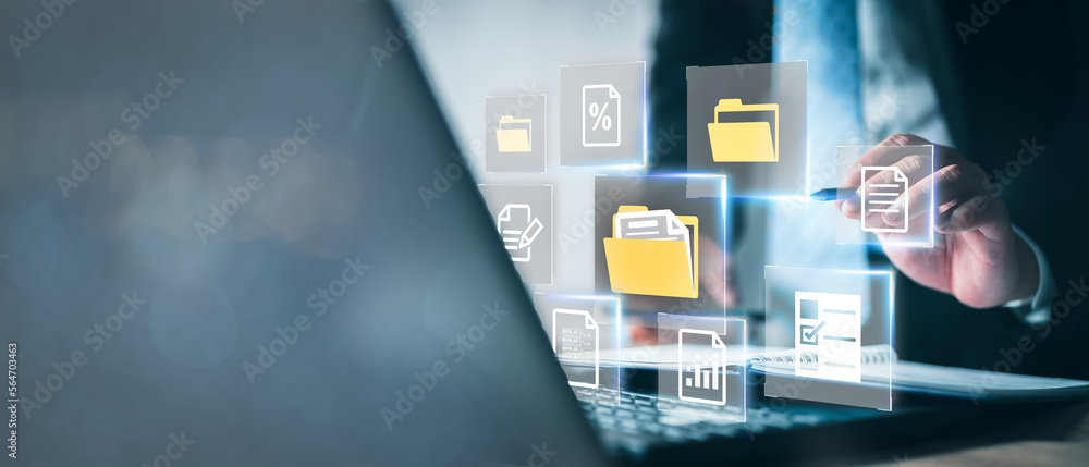 Poster cloud technology and data storage concept, concept of exchange information and data with internet cl
