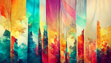Abstract blurred gradient mesh background in bright rainbow illustration Generative AI Content by Midjourney