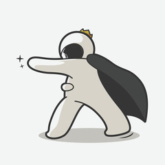 chibi astronaut superhero pose art illustrations