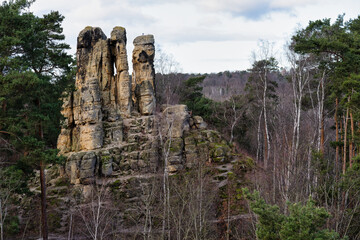 Die Klusberge mit dem Fünffingerfelsen in Sachsen-Anhalt