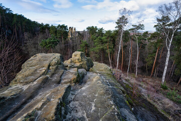 Die Klusberge mit dem Fünffingerfelsen in Sachsen-Anhalt