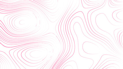 Fototapeta na wymiar Abstract pink topographic map, vector background with height lines. Topographic map colorful abstract background with contour lines. The concept of conditional geographical pattern and topography map.
