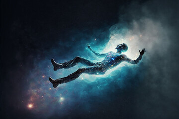 Astral projection, The practice of inducing an out-of-body experience in order to travel to other planes of existence. AI generative