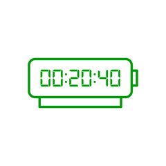 Digital clock icon vector design illustration.