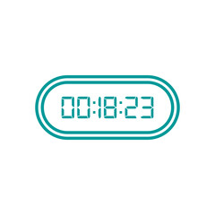 Digital clock icon vector design illustration.