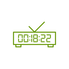 Digital clock icon vector design illustration.