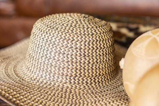 traditional colombian caribbean hat "sombrero vueltiao"