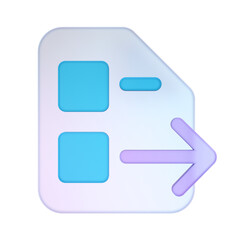 flow transfer 3d render illustration