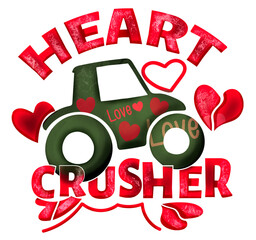 Heart Crusher - Valentine's Day Clipart