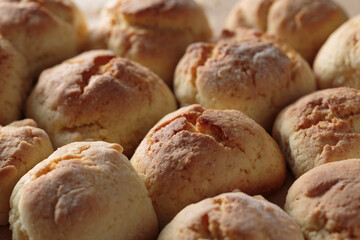 Fresh homemade pastry close-up on the table