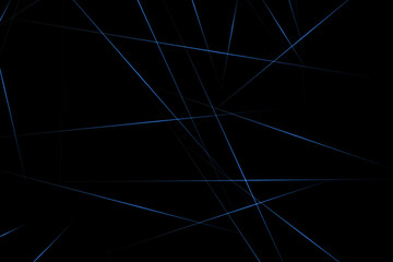 Abstract black with blue lines, triangles background modern design. Vector illustration EPS 10.