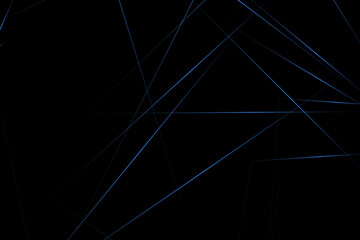 Abstract black with blue lines, triangles background modern design. Vector illustration EPS 10.