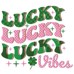 One Lucky Mama Saint Patrick Day Lettering Decoration. Retro St.Patty's Day Irish T Shirt Design
