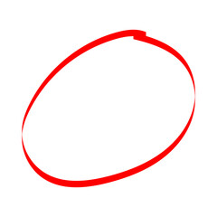 red circle brush stroke marker highlighter