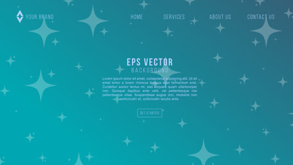 Scary night vector background. green turquoise color for web template