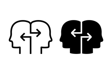 Interpersonal relationship icon. illustration vector