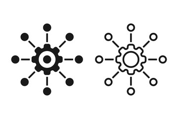 Gear connection management icon. Illustration vector