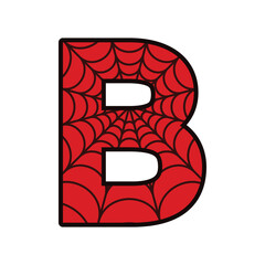 Spider alphabet letter B