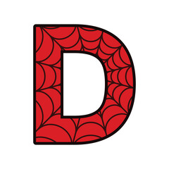 Spider alphabet letter D