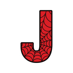 Spider alphabet letter J
