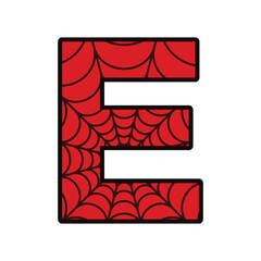 Spider alphabet letter E