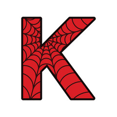 Spider alphabet letter K