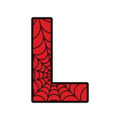 Spider alphabet letter L
