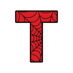Spider alphabet letter T