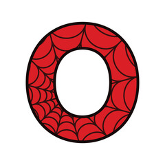 Spider alphabet letter O