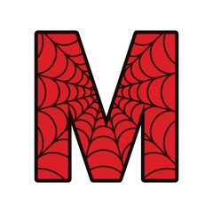 Spider alphabet letter M
