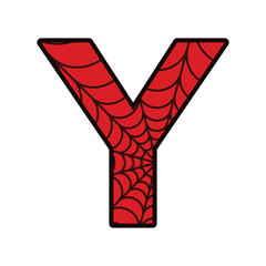 Spider alphabet letter Y