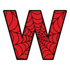 Spider alphabet letter W © Tenica Florin