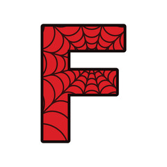 Spider alphabet letter F © Tenica Florin