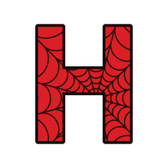 Spider alphabet letter H