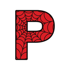 Spider alphabet letter P © Tenica Florin