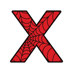 Spider alphabet letter X