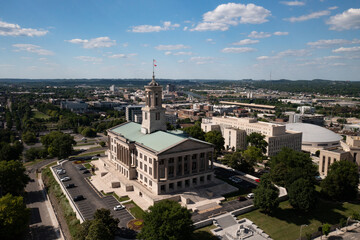Obraz premium Tennessee state capitol building in Nashville, Tennessee