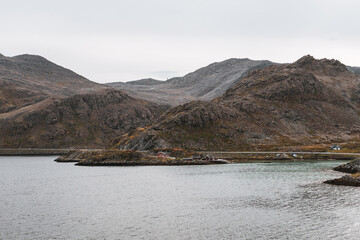 Fototapeta premium Rough landscape in the norwegian tundra in autumn